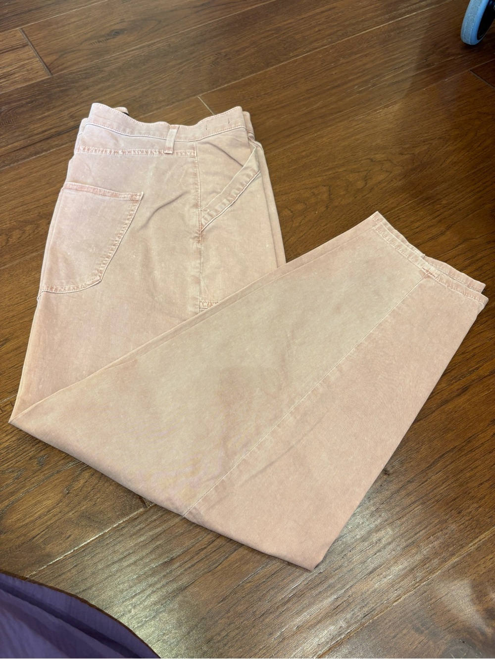 Veronica Beard Pale Pink Wide-Leg Jeans